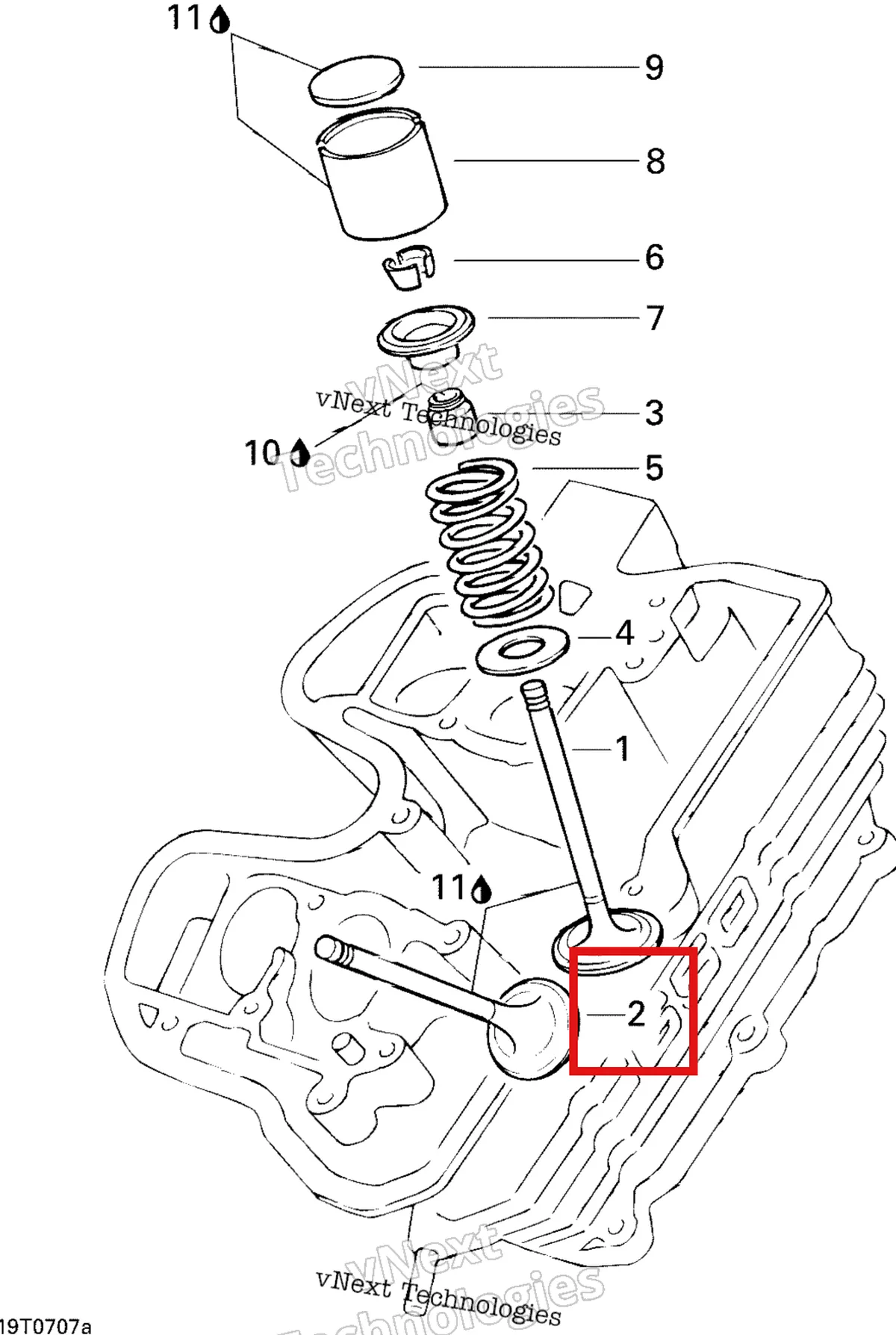 Деталь 420253780 на схеме узла 2007 Can-Am DS 650 X Valve 1