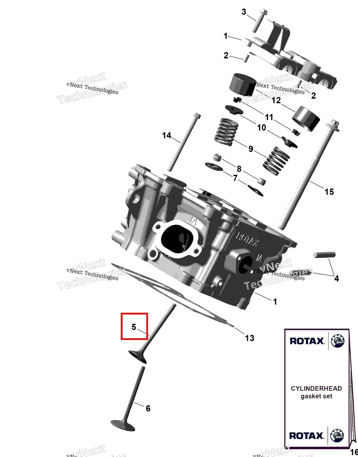 Деталь 420254421 (Впускной клапан 36.5 мм Can-Am Outlander 4x4 XT 1000R (2025) (420254421)) на схеме узла 2026 Can-Am OUTLANDER - 2X4 - STD - 500 - 1KTB - Legion Red Rotax - Cylinder Head