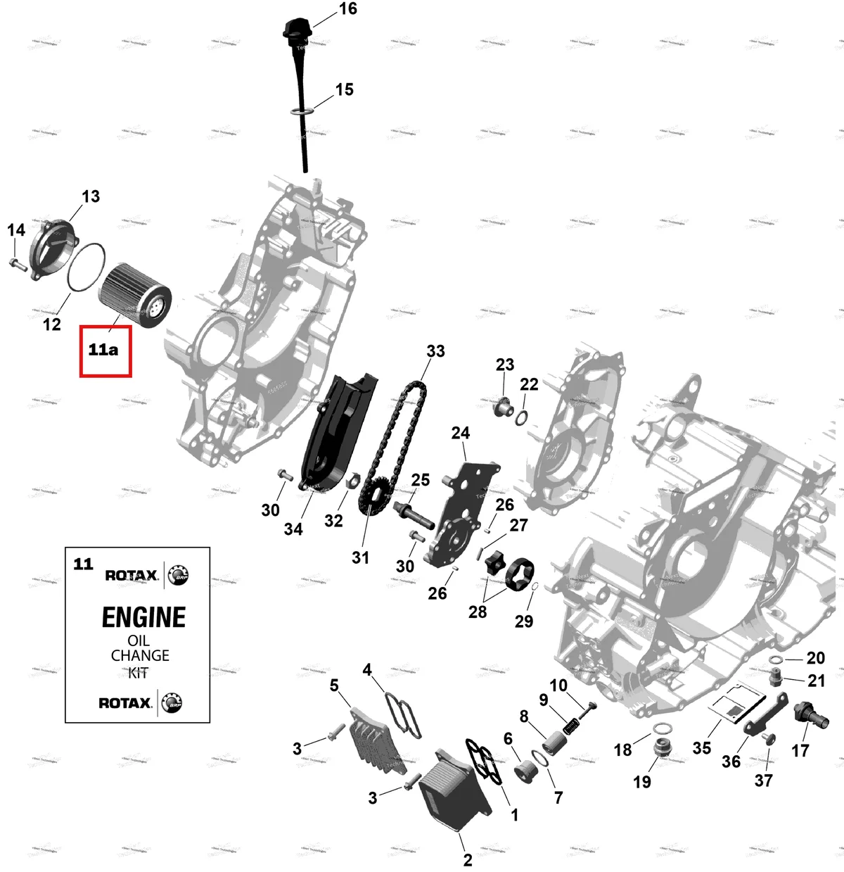Деталь 420256188 (Фильтр) на схеме узла 2026 Can-Am OUTLANDER - 4X4 - STD - 700 - 1CTB - CALI - Granite Grey Rotax - Engine Lubrication