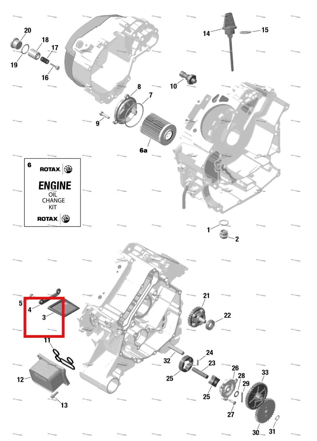 Деталь 420256321 (Масло) на схеме узла Rotax - Engine Lubrication