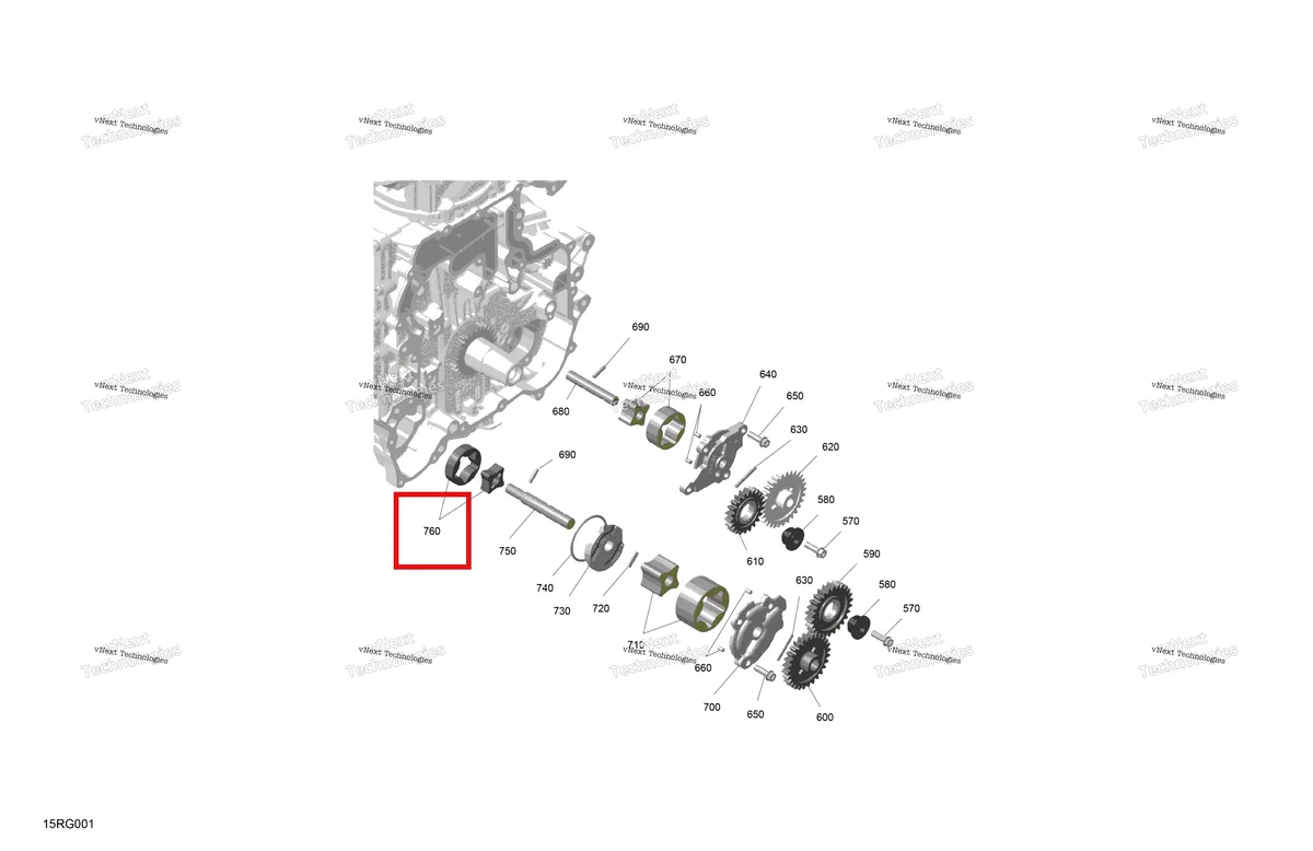 Деталь 420256348 (Ротор Набор) на схеме узла 2027 Ski-Doo RENEGADE - X-RS - 900 ACE TURBO R - DAVL - Circuit Yellow - 15X137X1.25RS Track Rotax - Oil Pump