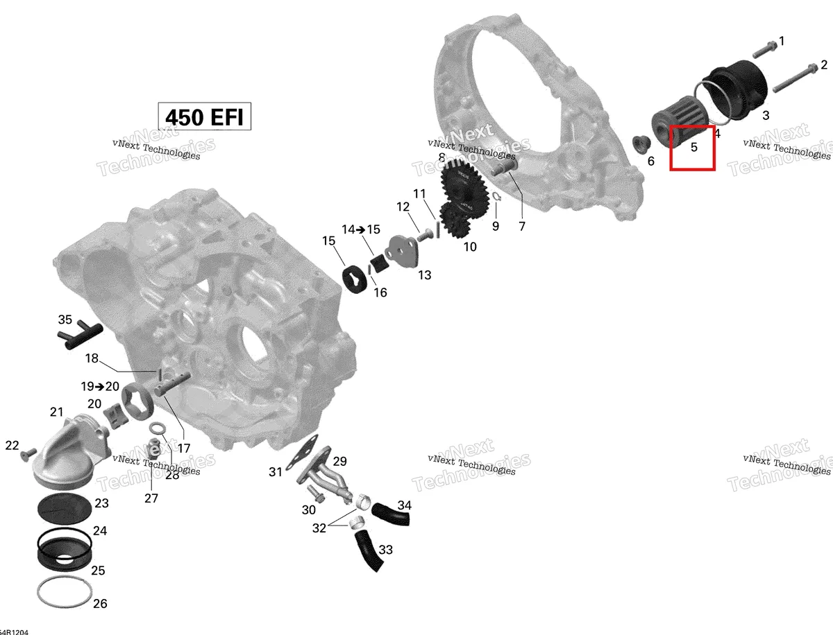 Деталь 420256455 на схеме узла 2015 Can-Am DS 450EFI STD Engine Lubrication