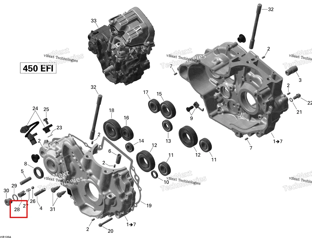 Деталь 420256483 на схеме узла 2015 Can-Am DS 450EFI STD Crankcase