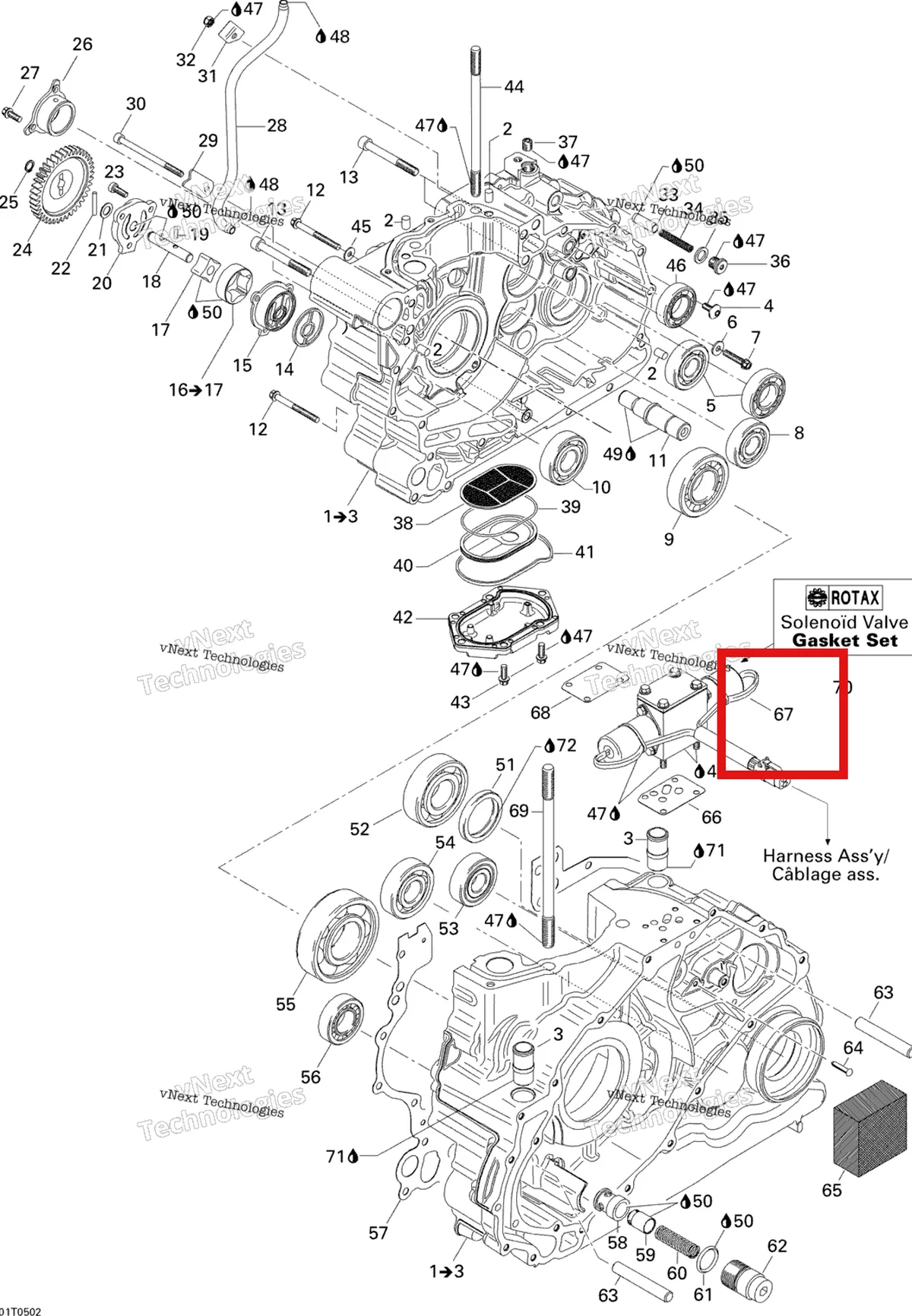 Деталь 420256540 на схеме узла 2005 Can-Am Traxter 5 Speed Crankcase