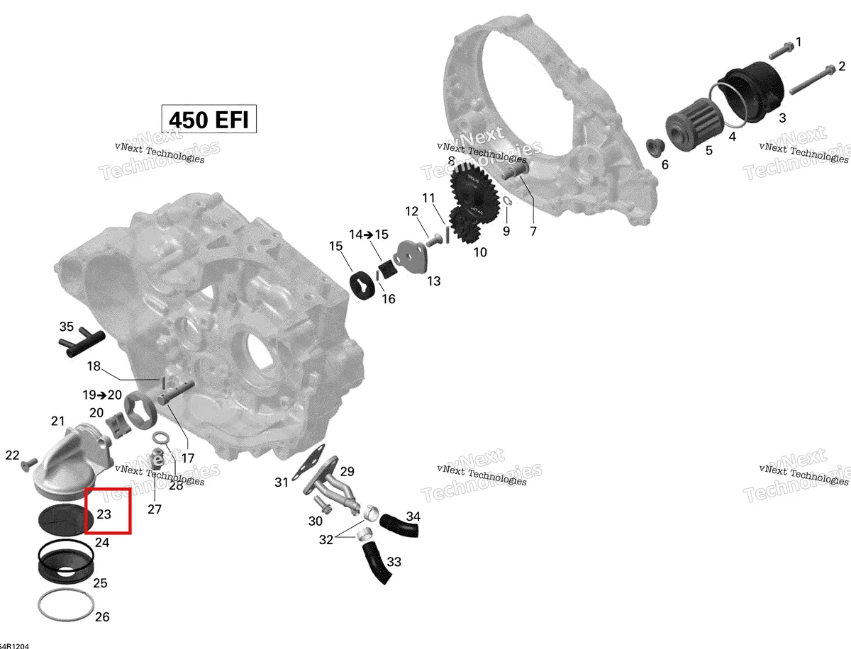 Деталь 420256570 на схеме узла 2015 Can-Am DS 450EFI STD Engine Lubrication