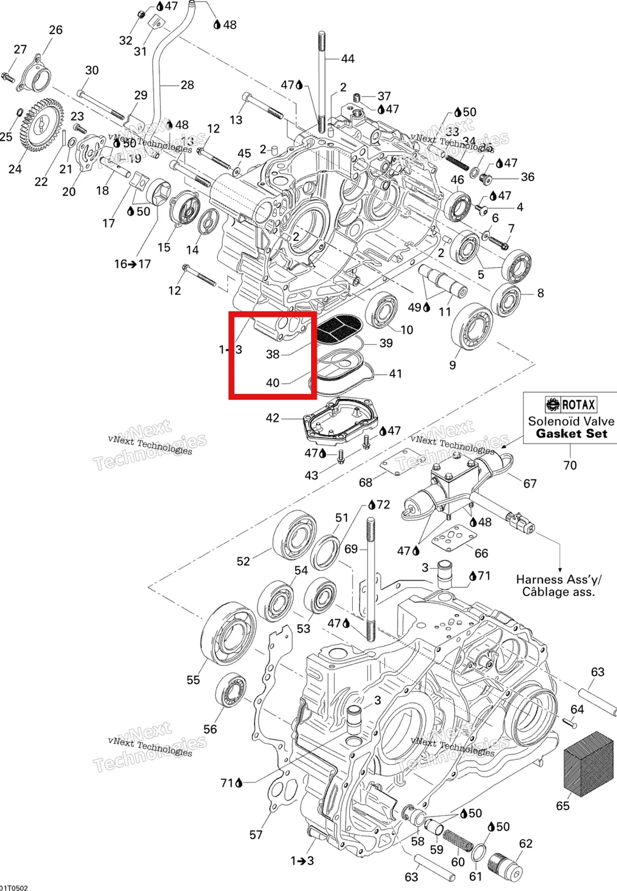 Деталь 420256572 на схеме узла 2005 Can-Am Traxter 5 Speed Crankcase