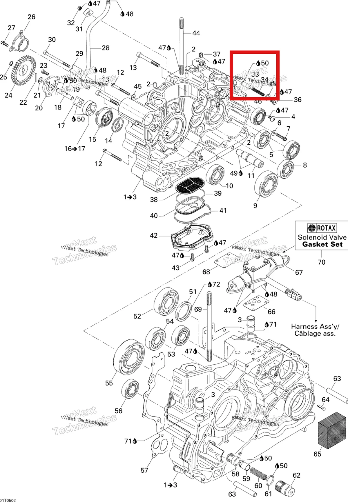 Деталь 420256590 на схеме узла 2005 Can-Am Traxter 5 Speed Crankcase