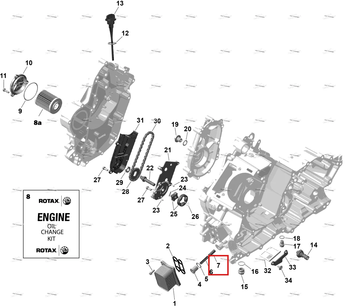 Деталь 420256593 (Давления Regulating поршень Can-Am Outlander 4x4 XT 1000R (2025) (420256593)) на схеме узла 2026 Can-Am OUTLANDER - 4X4 - XT - 1000R - 4FTD - CALI - Fiery Red Metallic Rotax - Engine Lubrication
