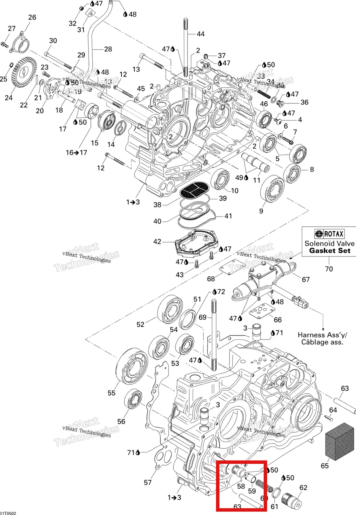 Деталь 420256602 на схеме узла 2005 Can-Am Traxter 5 Speed Crankcase