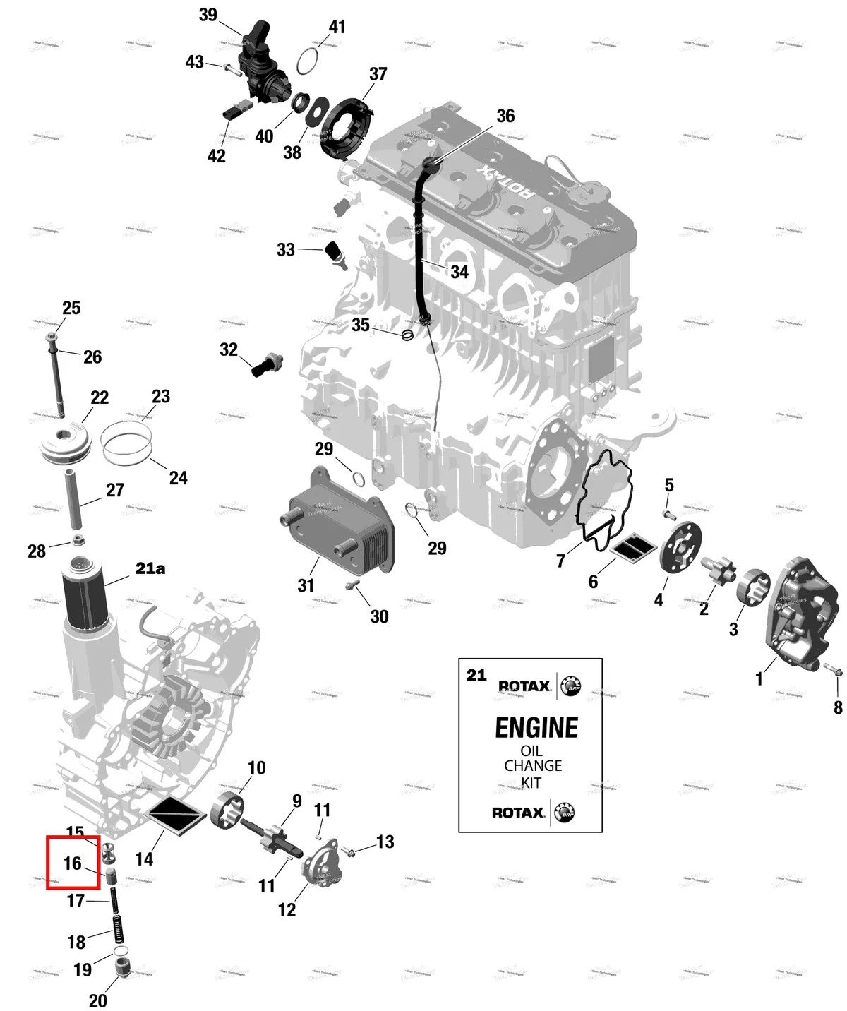 Деталь 420256630 на схеме узла 2023 Sea-Doo WAKE 170 Rotax - Engine Lubrication