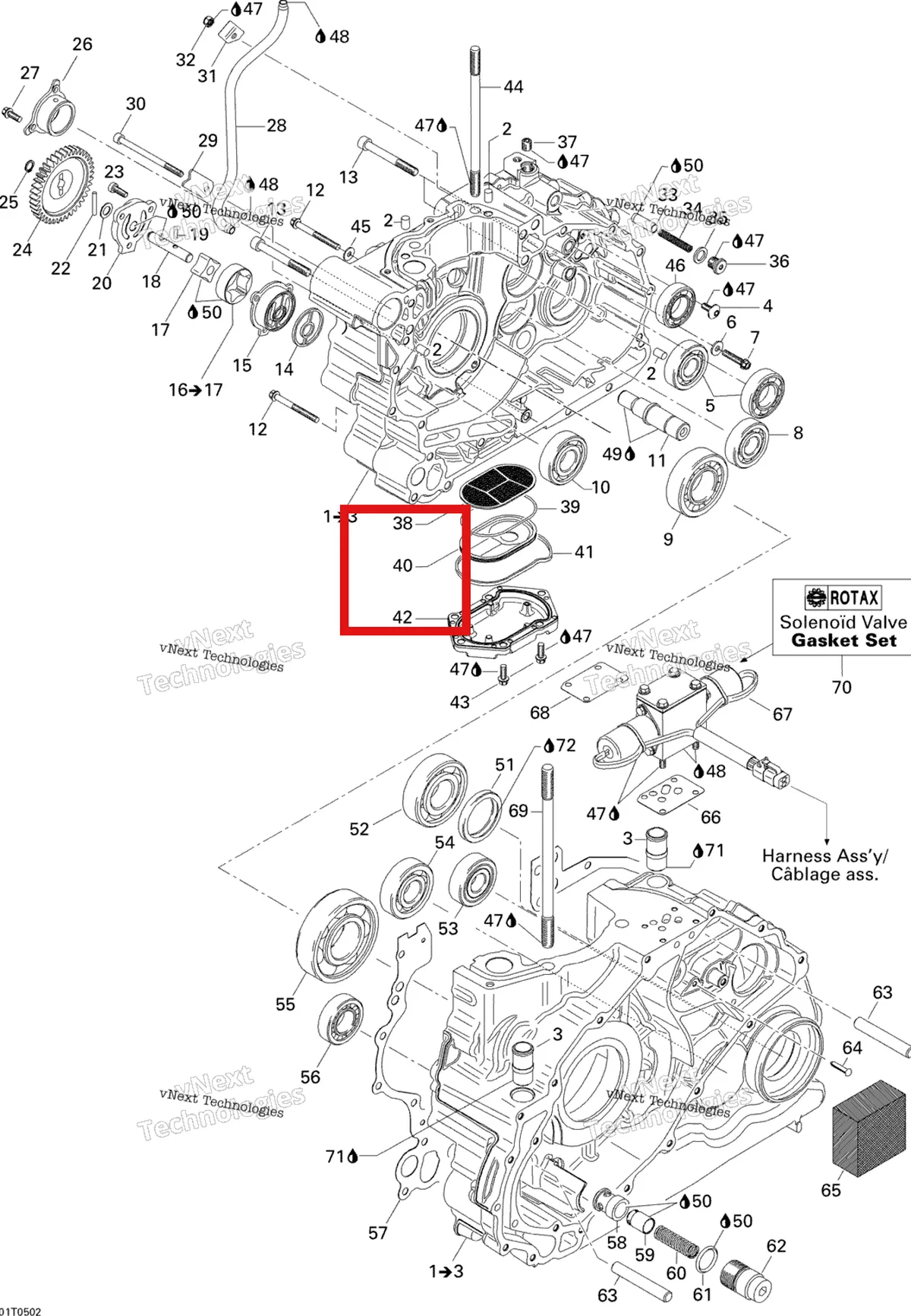 Деталь 420256652 на схеме узла 2005 Can-Am Traxter 5 Speed Crankcase