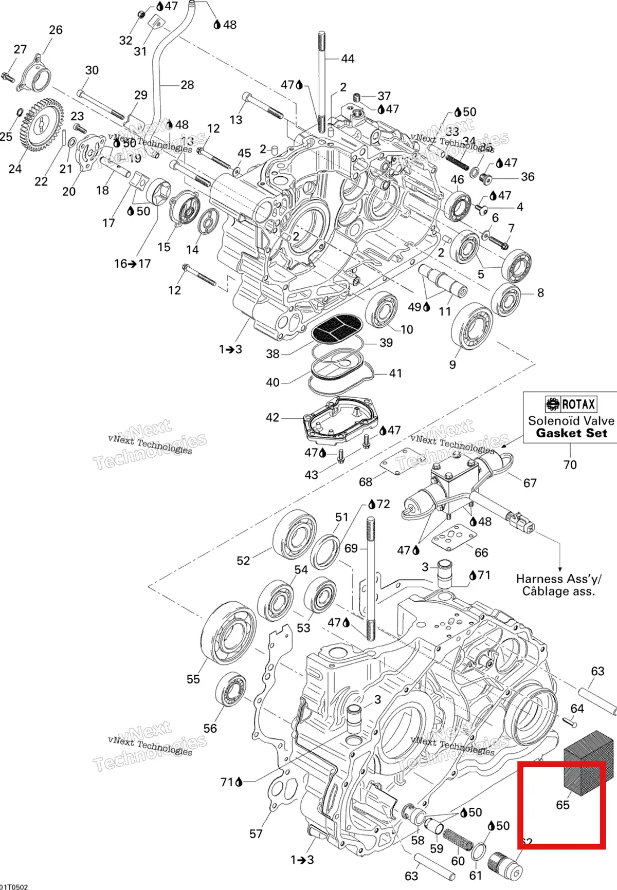 Деталь 420256720 на схеме узла 2005 Can-Am Traxter 5 Speed Crankcase