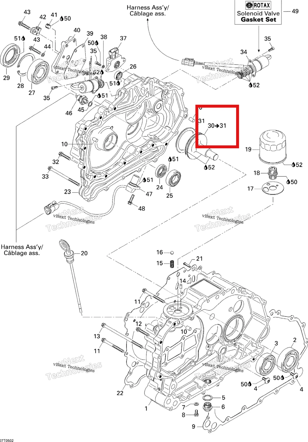 Деталь 420257056 на схеме узла 2005 Can-Am Traxter 5 Speed Clutch Housing And Cover