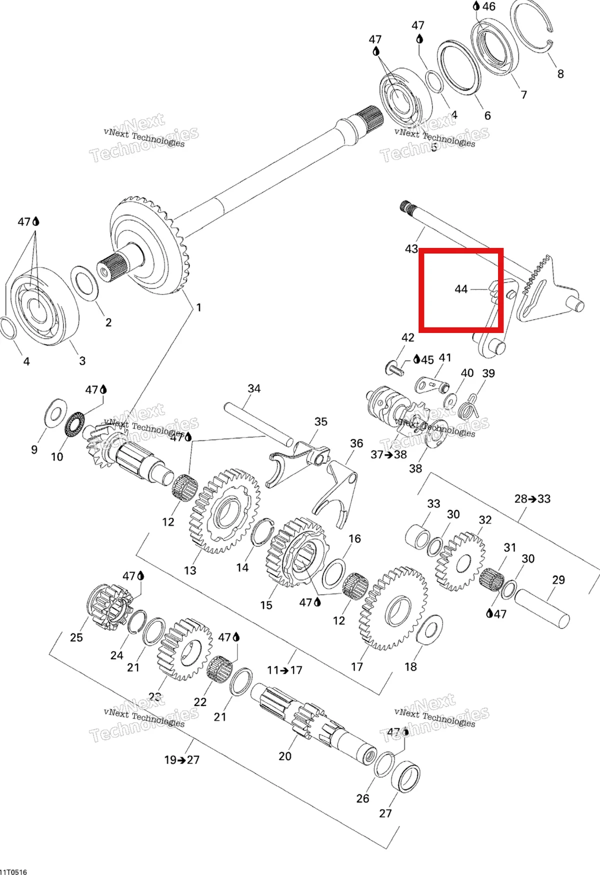 Деталь 420257158 на схеме узла Gear Shift