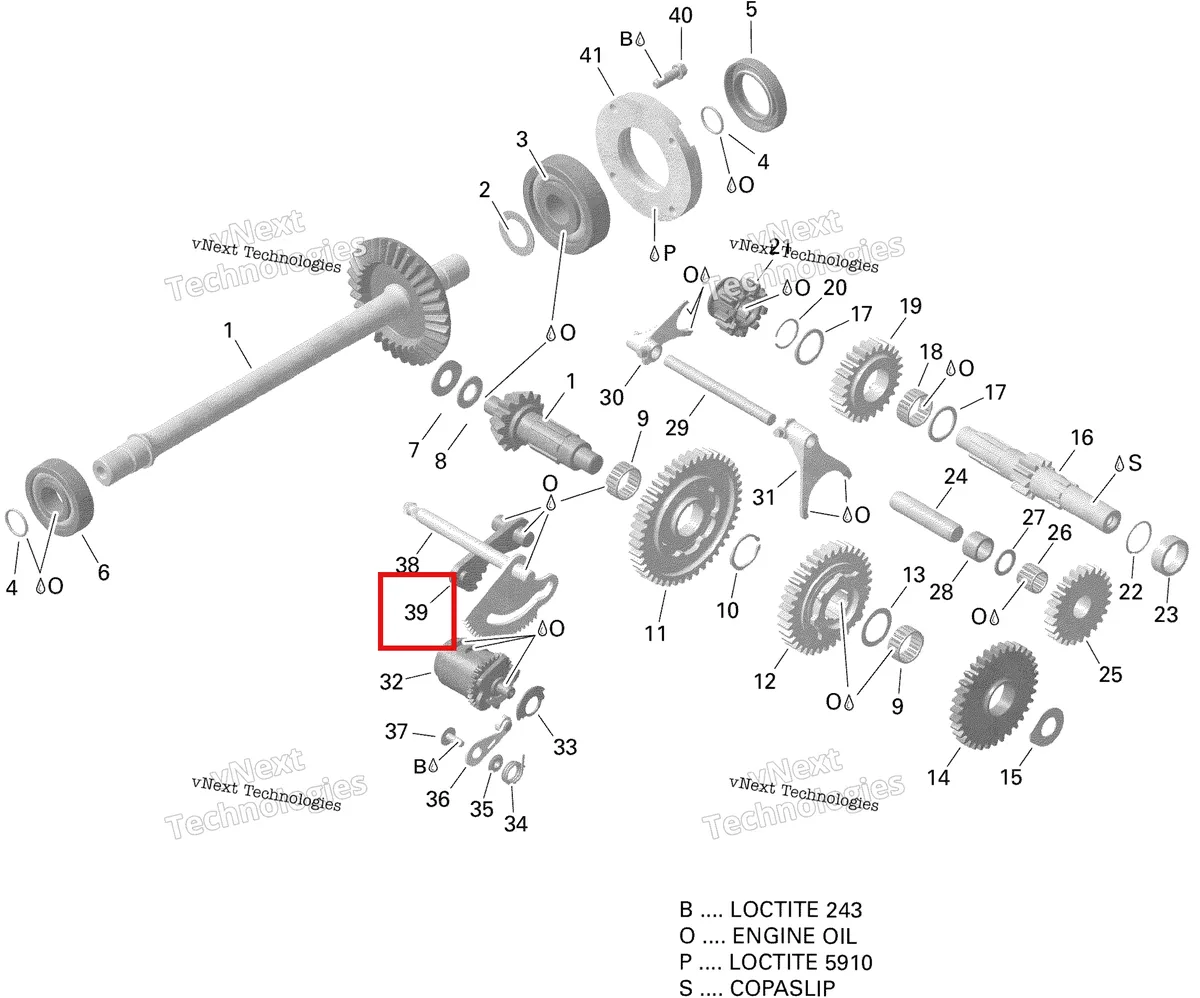 Деталь 420257315 на схеме узла 2019 Can-Am OUTLANDER 450 EFI - T3 Gear Box And Components