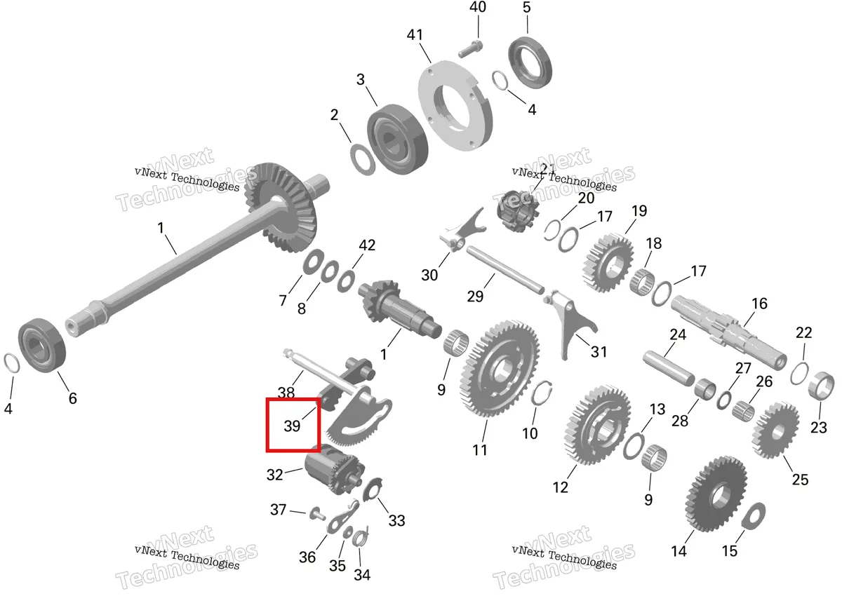Деталь 420257316 на схеме узла 2024 Can-Am Outlander MAX 450 EFI 6X6 - 4ZRA - DPS Package - Tundra Green Rotax - Gearbox