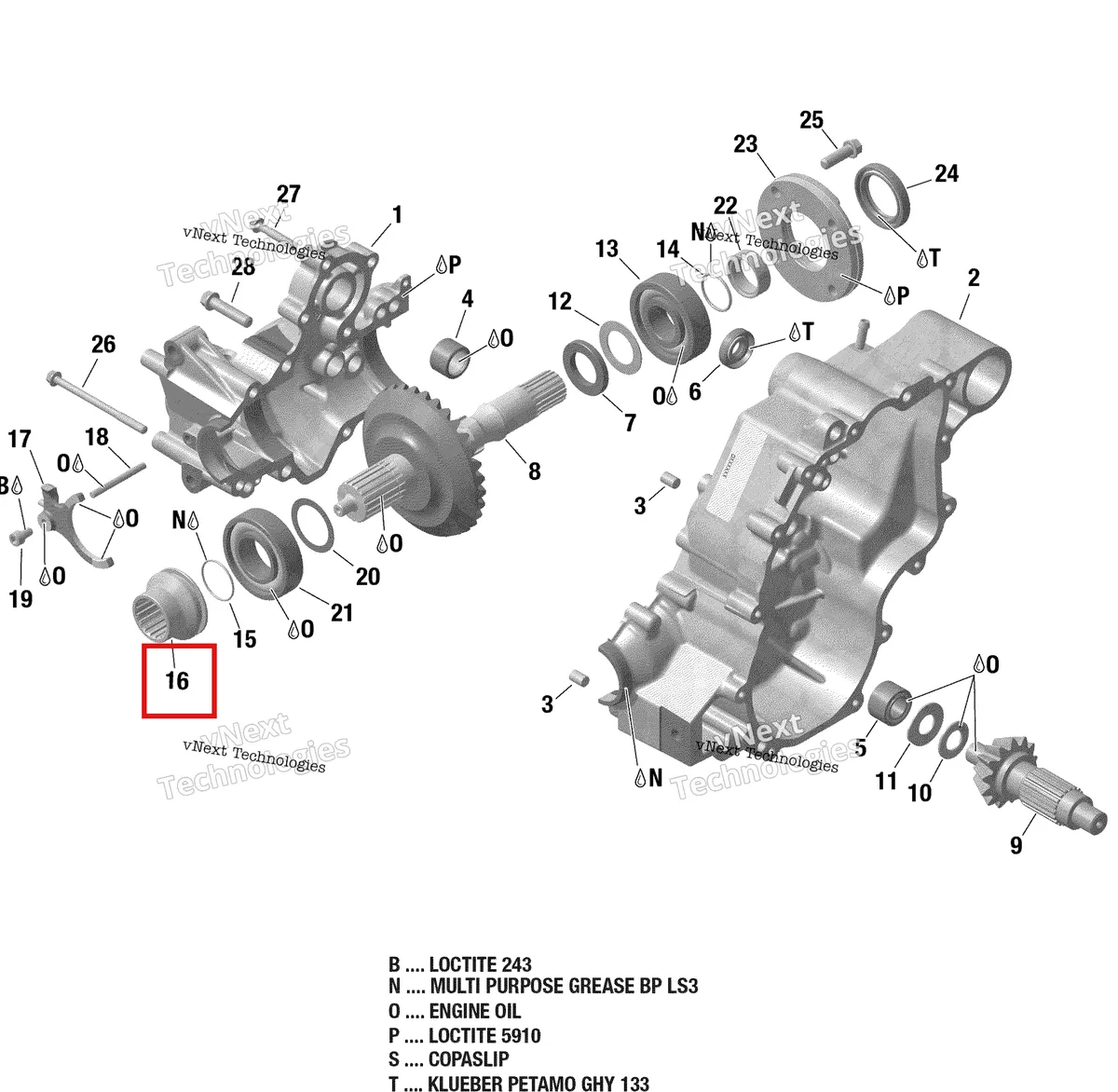 Деталь 420257673 на схеме узла 2019 Can-Am OUTLANDER 650 EFI - T3 Gear Box 1 - 420684829 - Xt