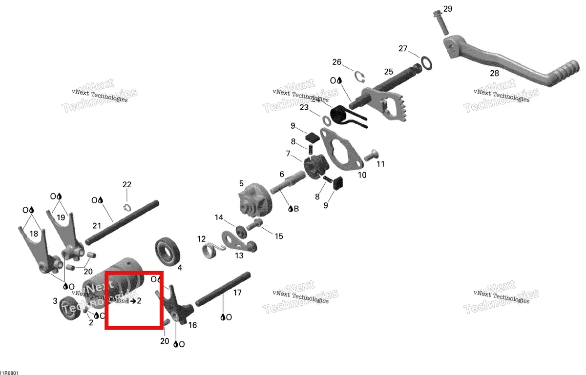 Деталь 420257801 на схеме узла Shifting System