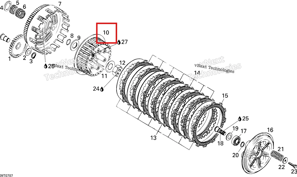 Деталь 420259117 на схеме узла 2007 Can-Am DS 650 X Clutch
