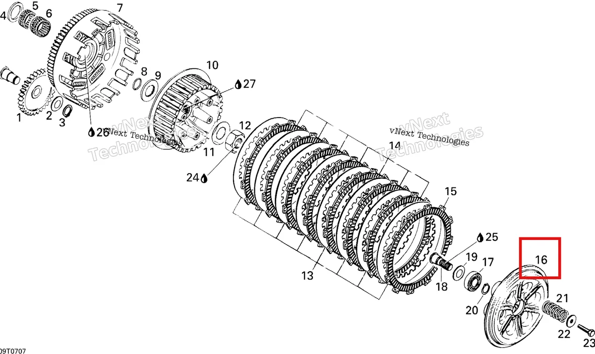 Деталь 420259122 на схеме узла 2007 Can-Am DS 650 X Clutch