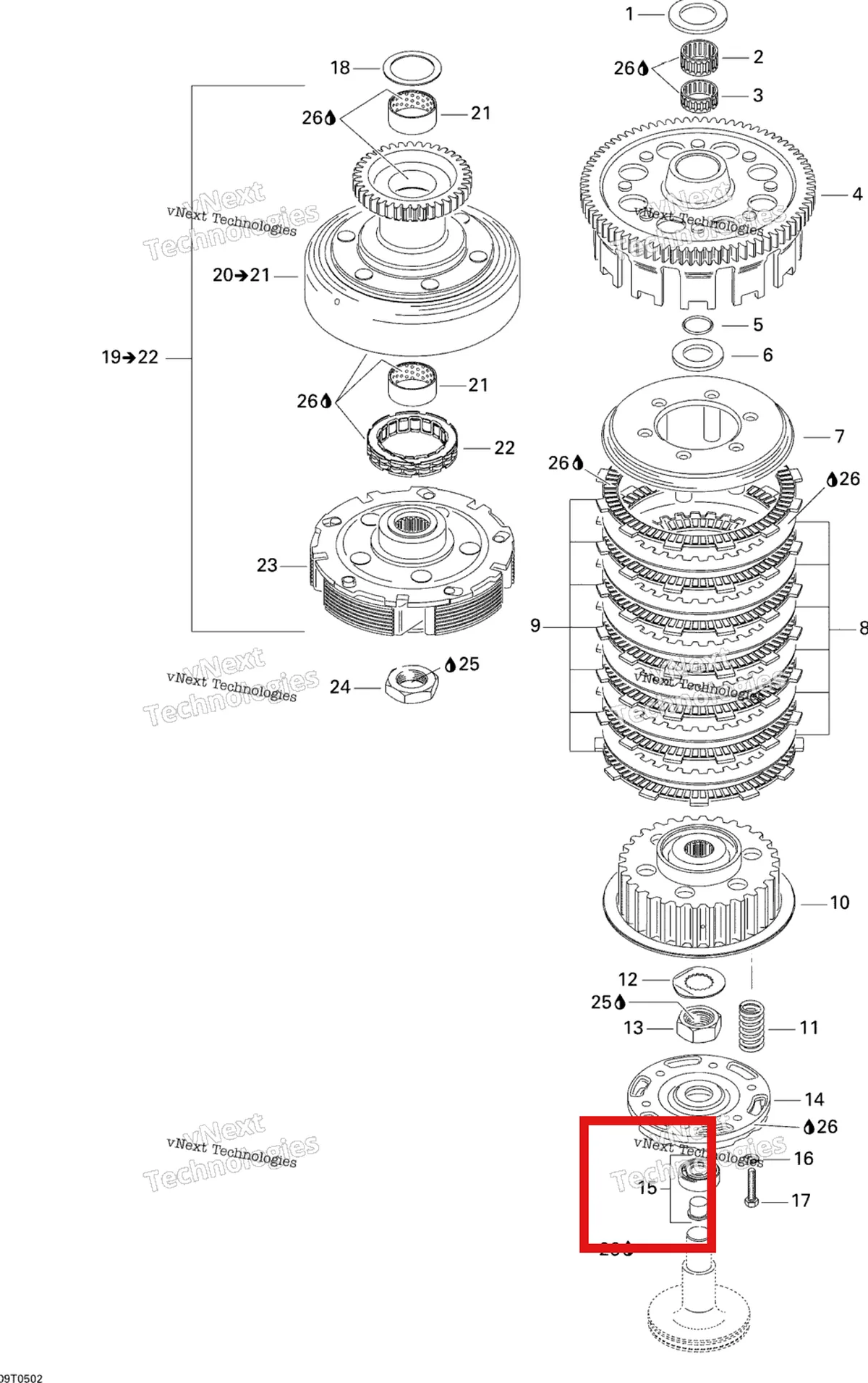 Деталь 420259143 на схеме узла 2005 Can-Am Traxter 5 Speed Clutch