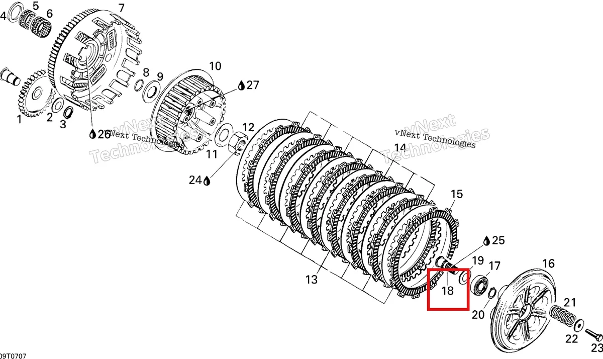 Деталь 420259203 на схеме узла 2007 Can-Am DS 650 X Clutch