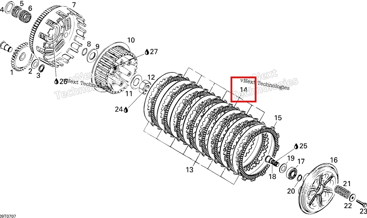 Деталь 420259210 на схеме узла 2007 Can-Am DS 650 X Clutch