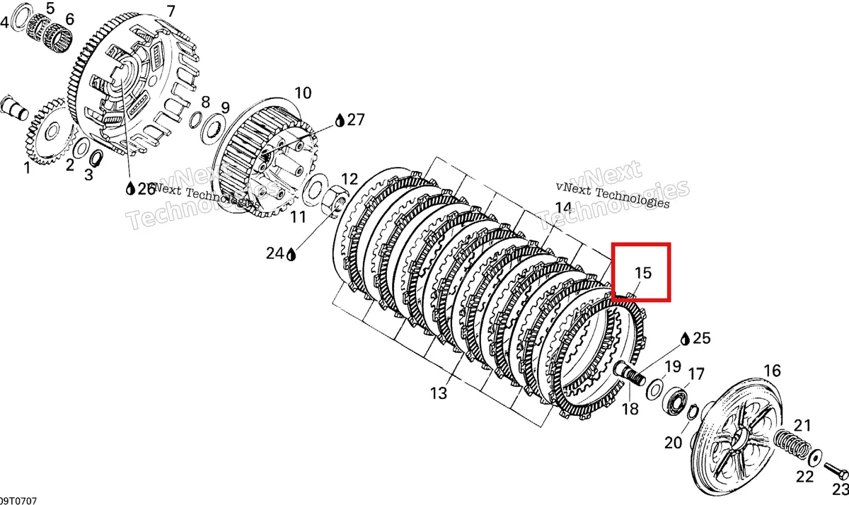 Деталь 420259215 на схеме узла 2007 Can-Am DS 650 X Clutch