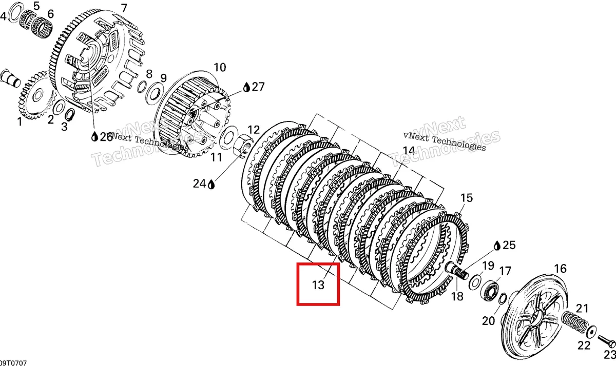 Деталь 420259262 на схеме узла 2007 Can-Am DS 650 X Clutch