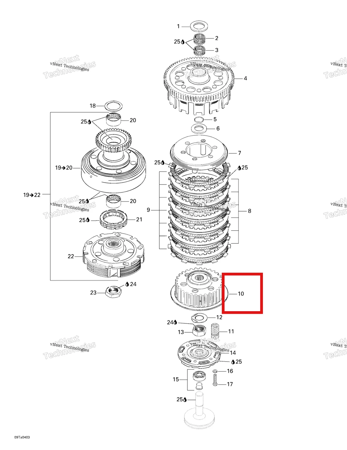 Деталь 420259876 на схеме узла 2004 Can-Am Traxter XL Clutch