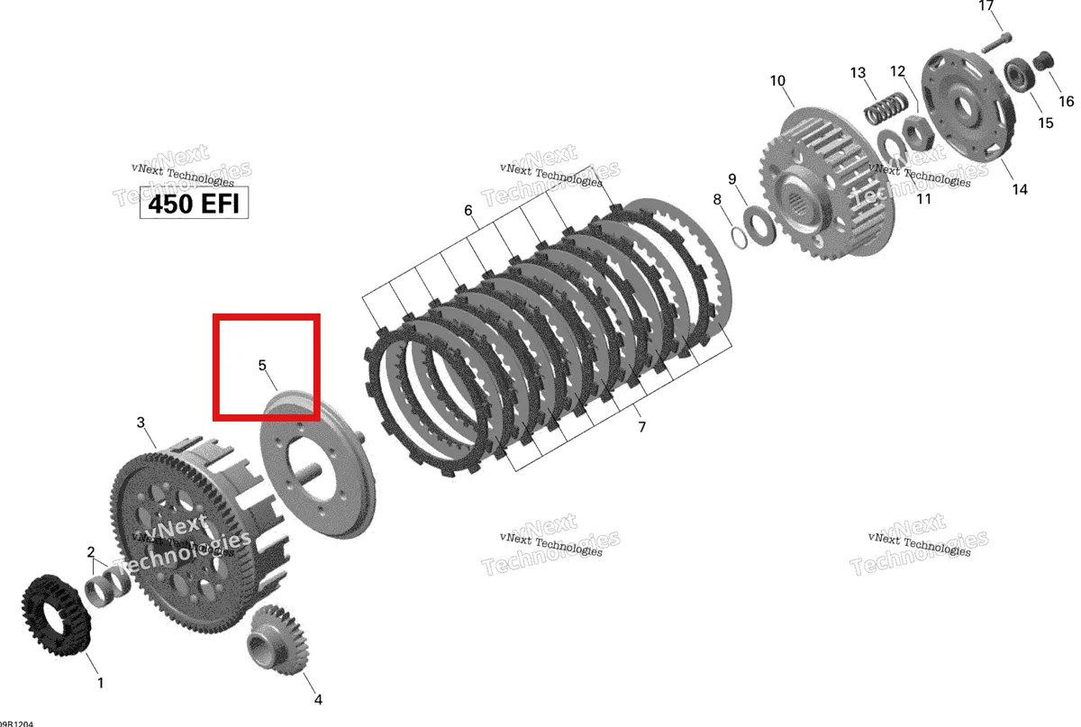 Деталь 420259889 на схеме узла 2015 Can-Am DS 450EFI STD Clutch