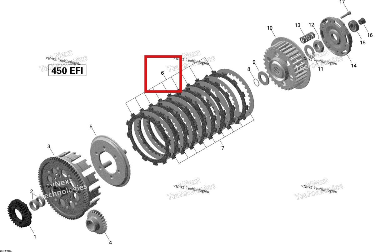 Деталь 420259904 на схеме узла 2015 Can-Am DS 450EFI STD Clutch