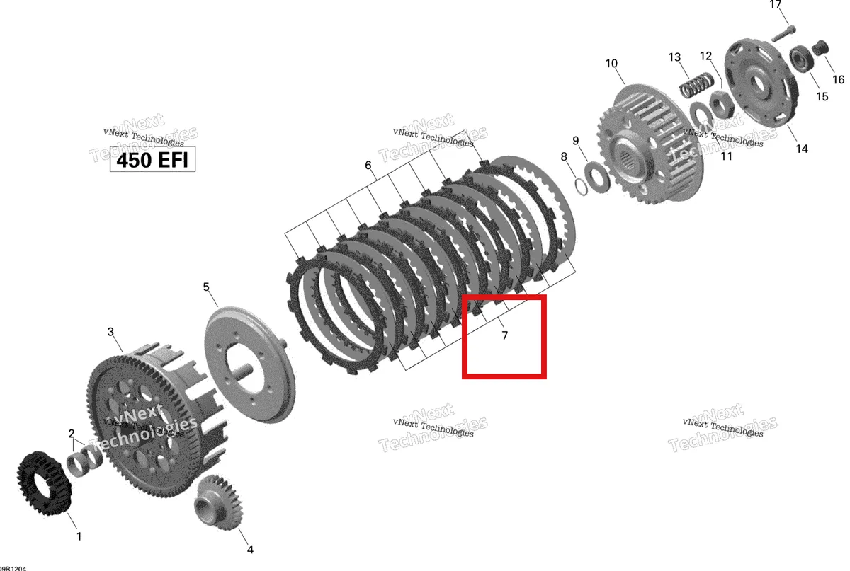 Деталь 420259912 на схеме узла 2015 Can-Am DS 450EFI STD Clutch