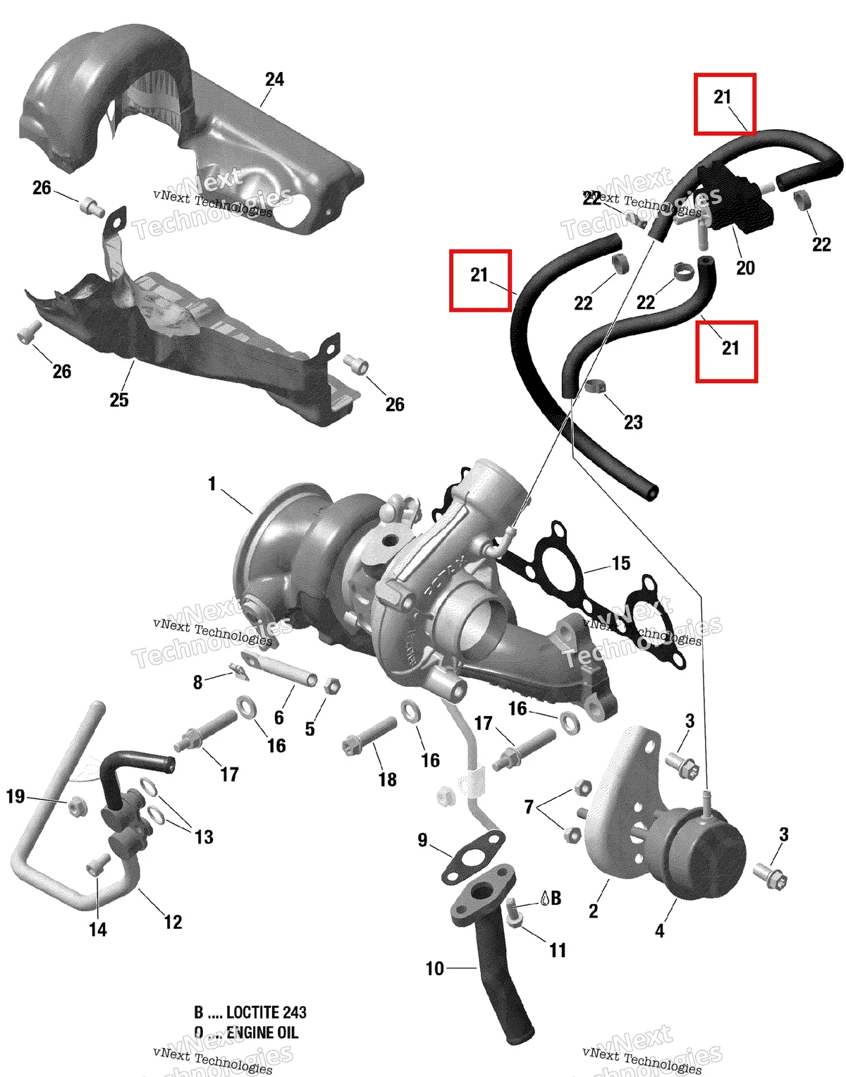 Деталь 420260285 на схеме узла 2019 Can-Am Maverick Turbo Turbocharger