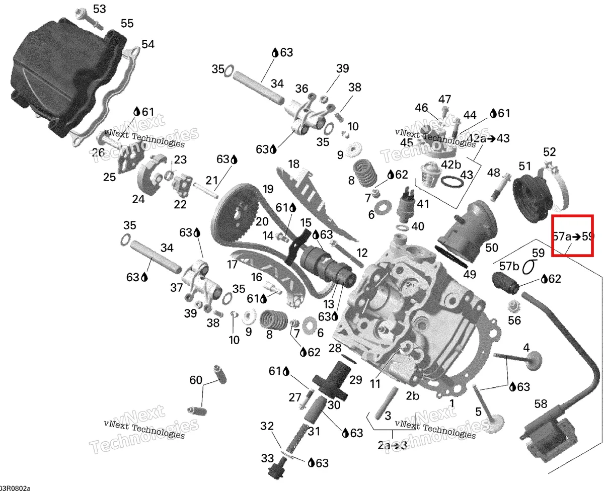 Деталь 420265358 на схеме узла 2008 Can-Am Outlander 400 STD Cylinder Head