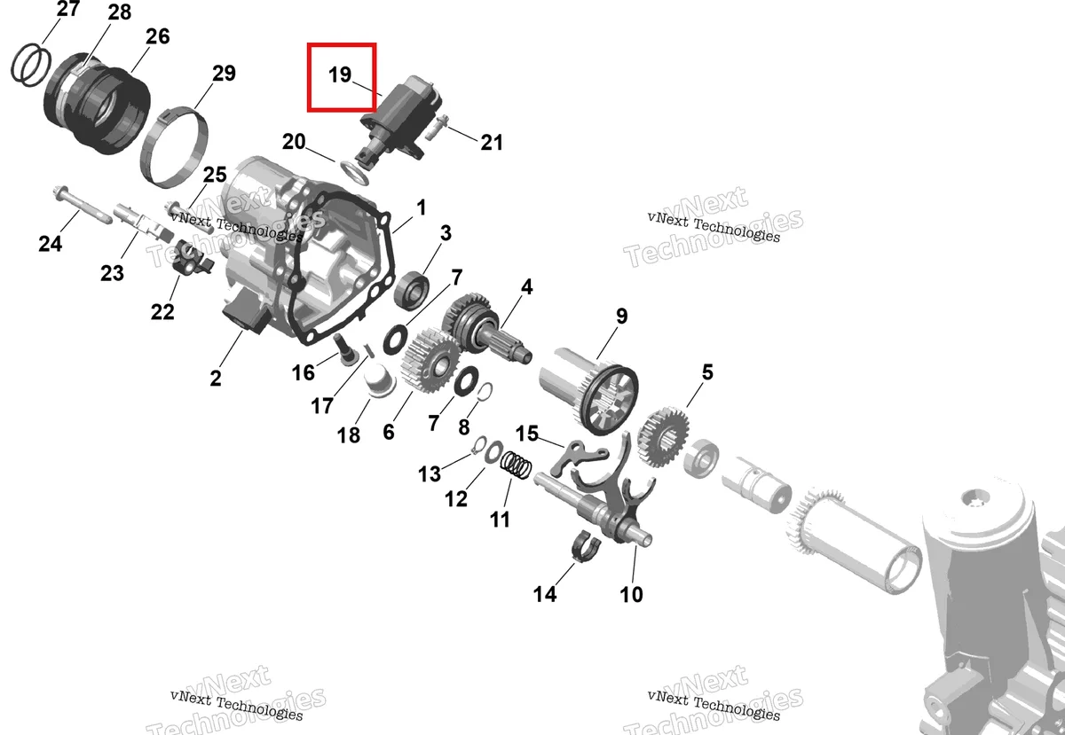 Схема применяемости: Servomotor в сборе Sea-Doo RXT-X 300 (2023) (420265844)