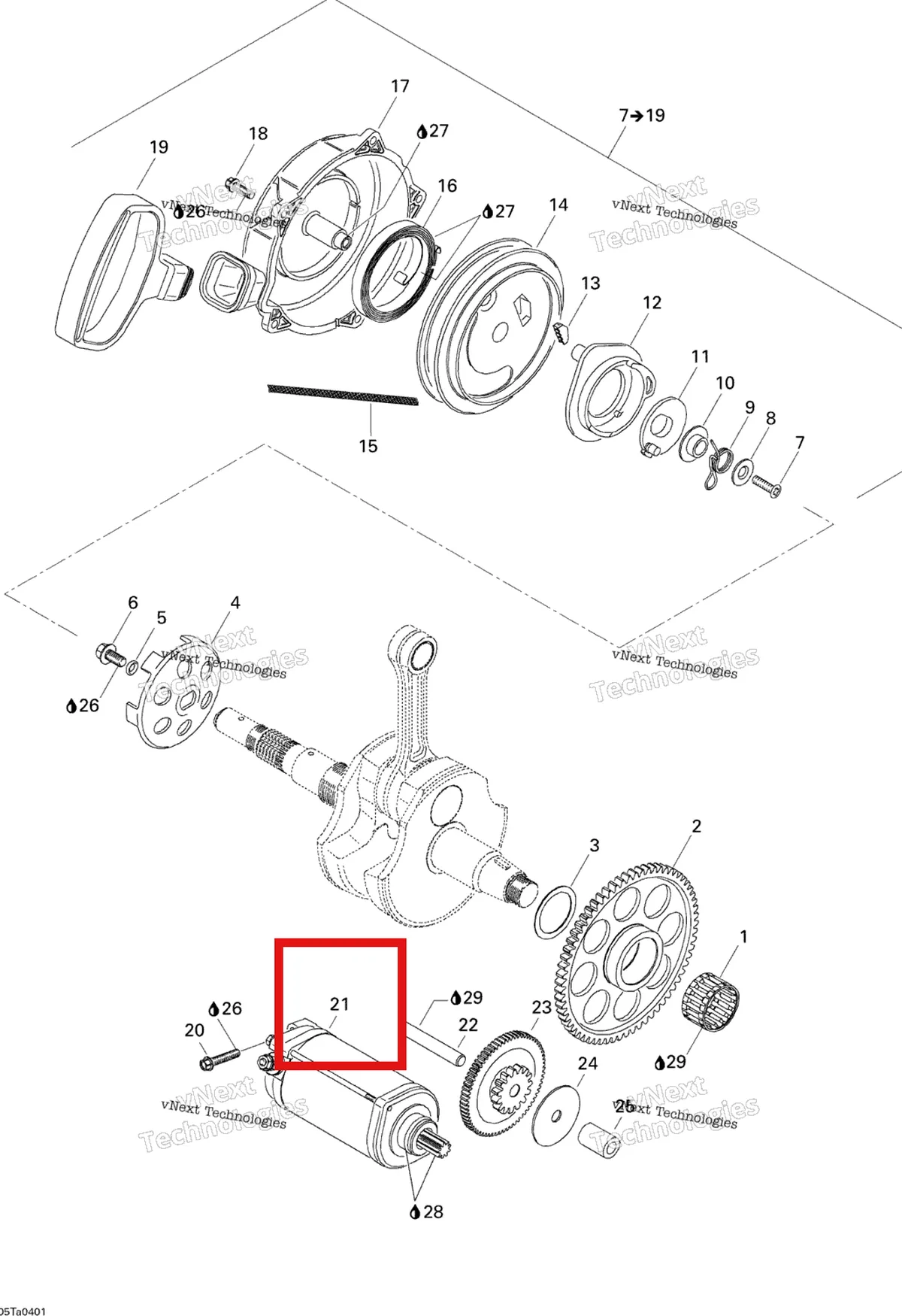 Деталь 420266295 на схеме узла 2004 Can-Am Traxter Max Std & Max XT Rewind Starter, Electric Starter