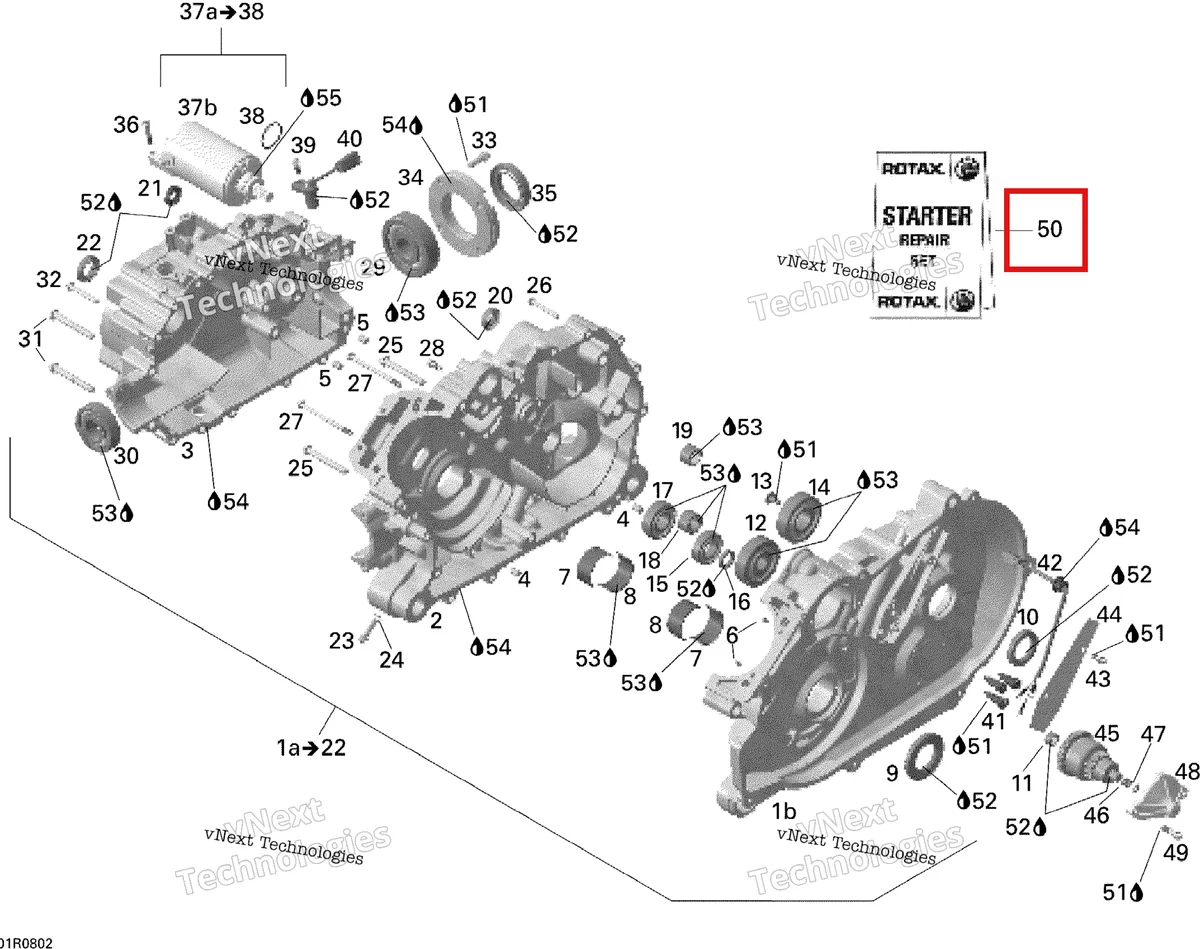 Деталь 420266305 на схеме узла 2008 Can-Am Outlander 400 STD Crankcase