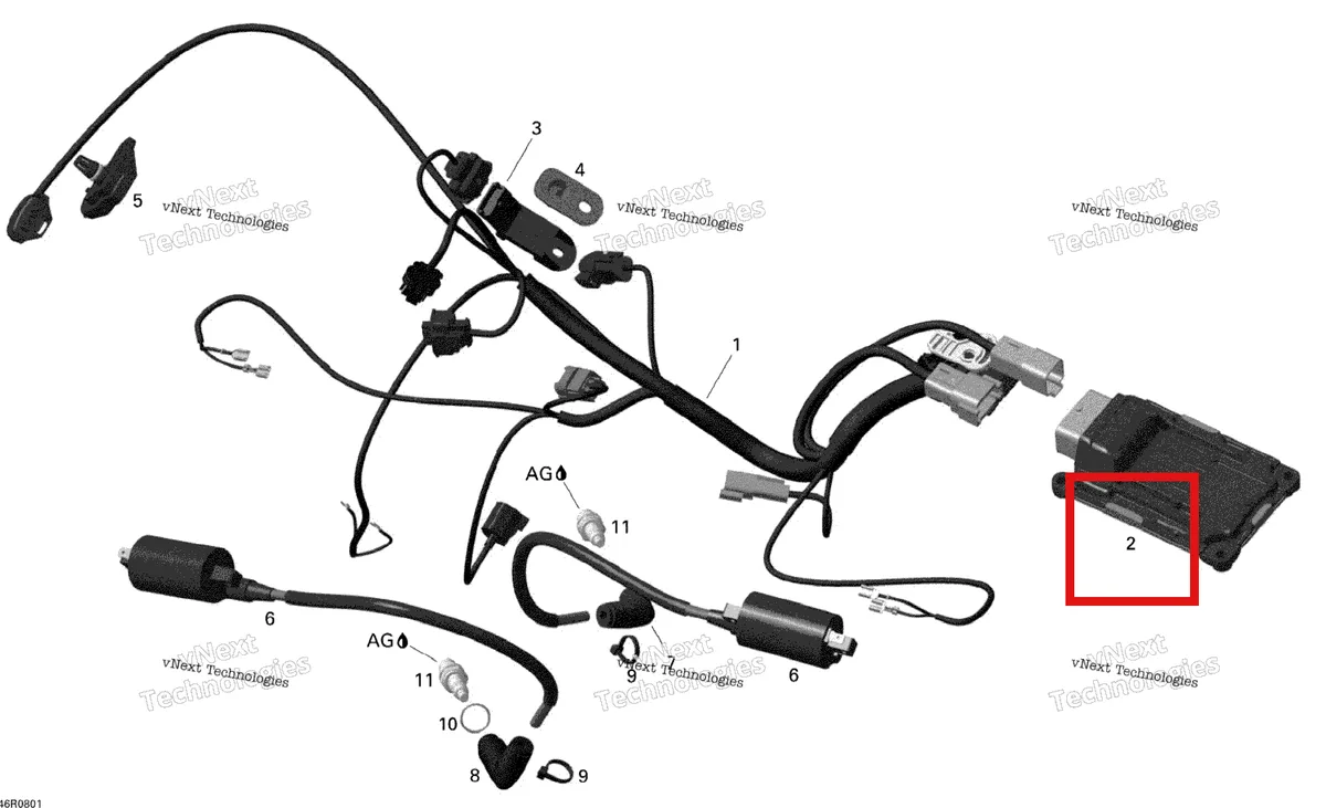 Деталь 420266691 на схеме узла Engine Harness