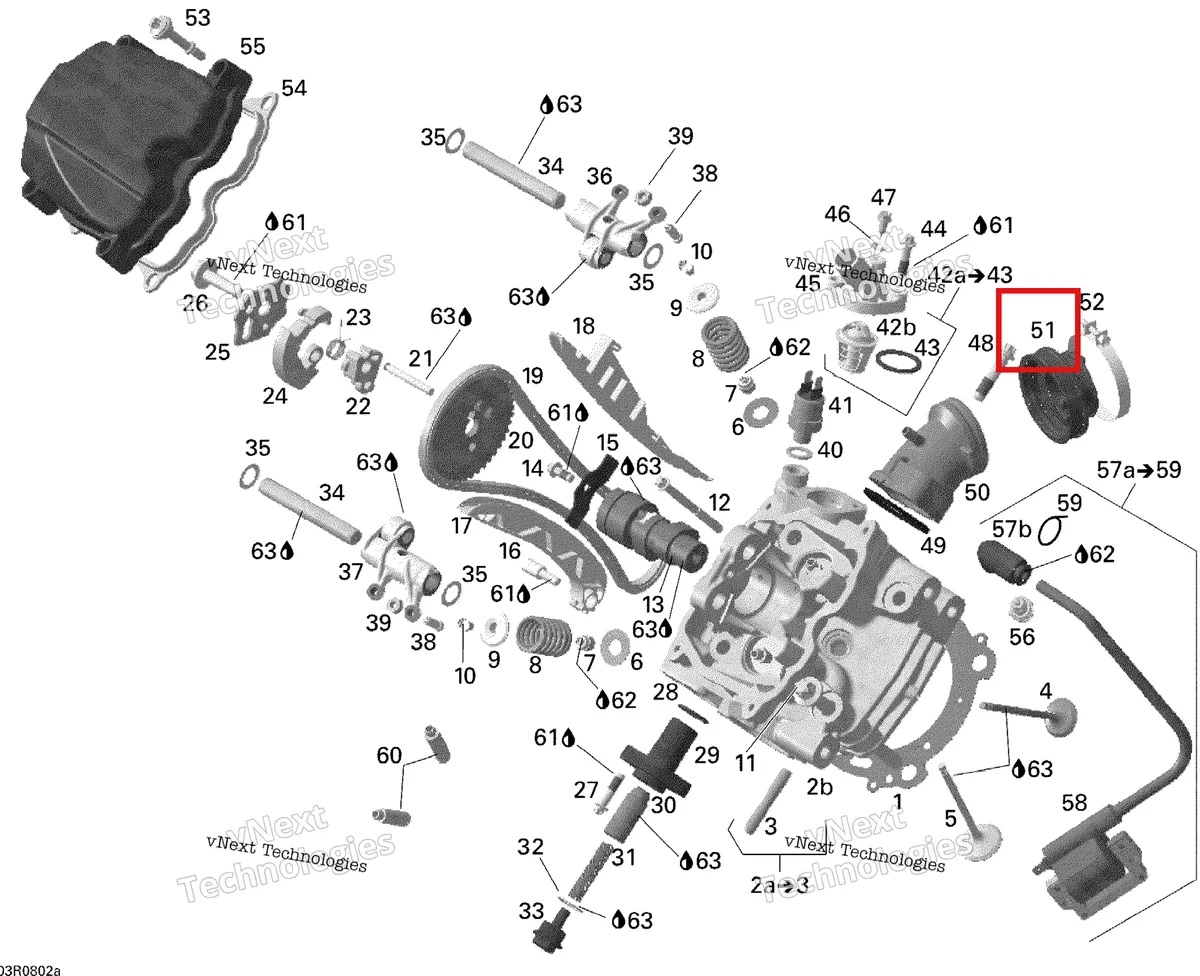 Деталь 420267340 на схеме узла 2008 Can-Am Outlander 400 STD Cylinder Head