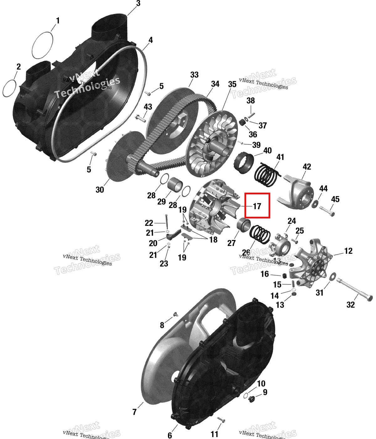 Деталь 420280461 на схеме узла 2021 Can-Am Maverick Turbo R - DS - CE Rotax - Transmission