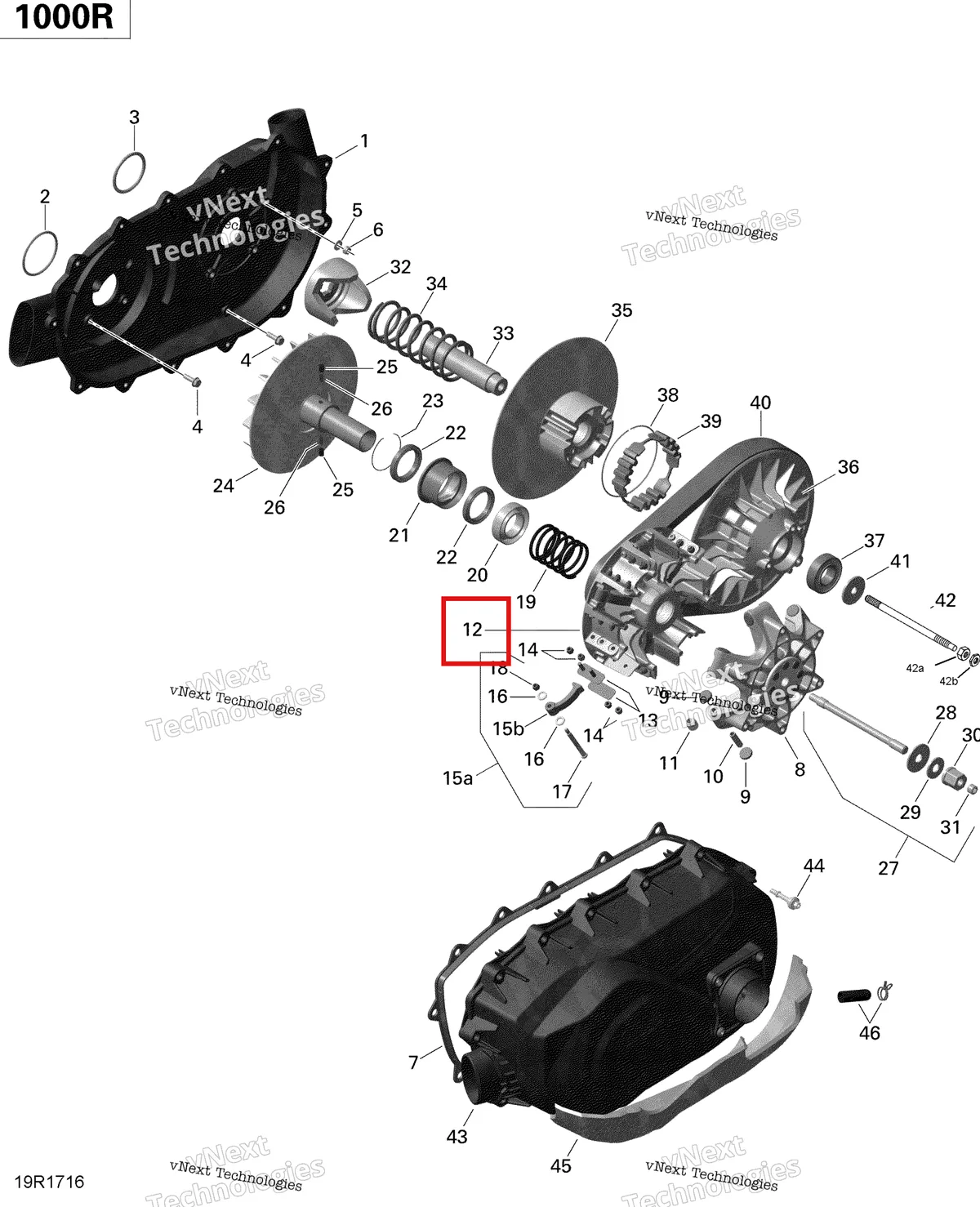 Деталь 420280462 на схеме узла 2020 Can-Am Commander 1000R EFI Transmission - 1000R