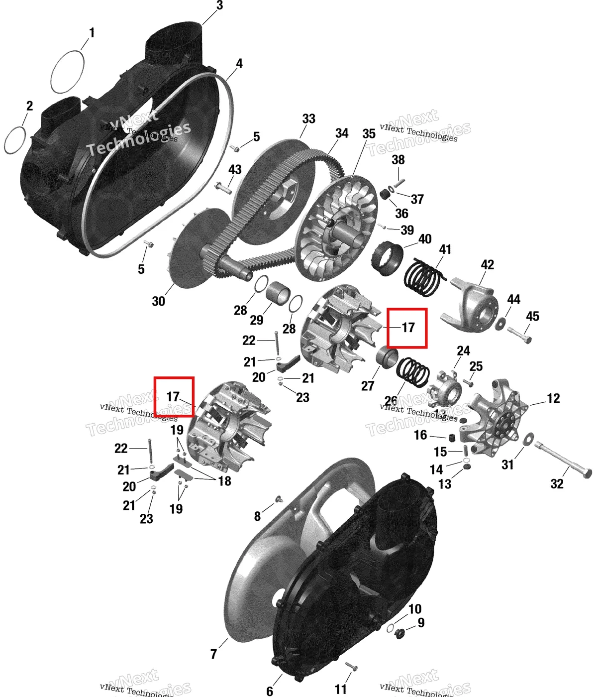 Деталь 420280463 на схеме узла 2020 Can-Am Maverick Turbo - STD Transmission
