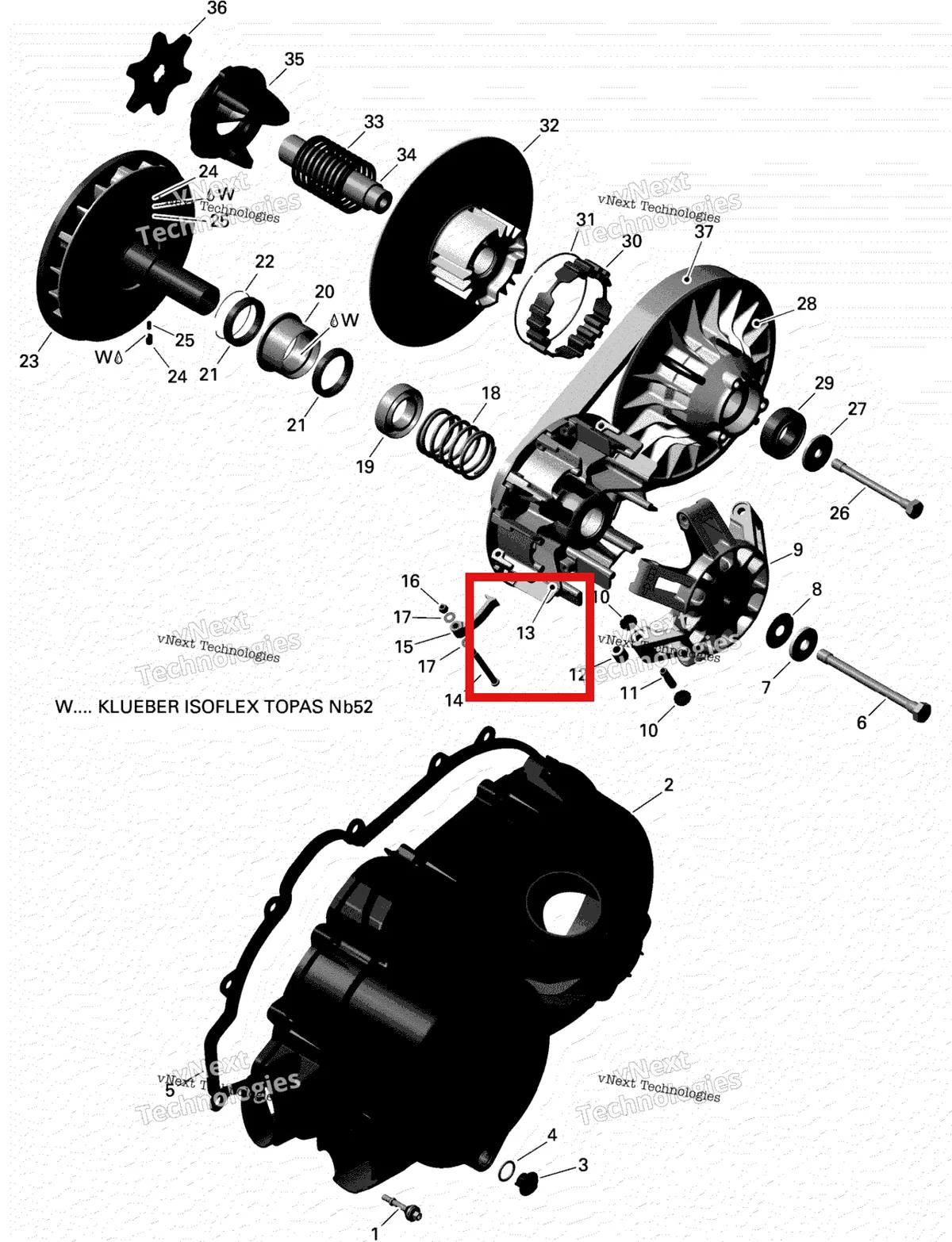 Деталь 420280468 на схеме узла 2021 Can-Am Defender HD5 - BASE DPS Rotax - Transmission