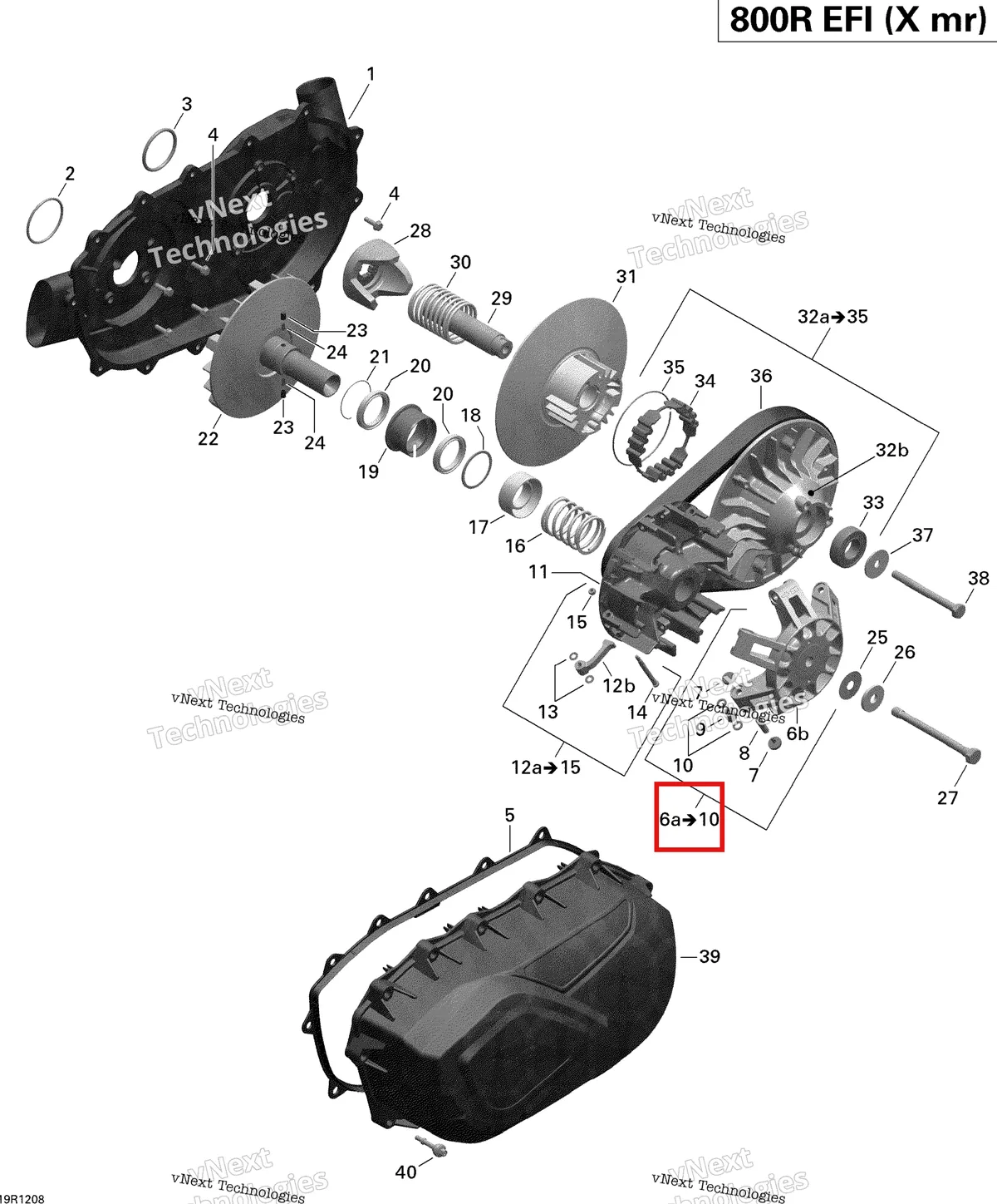 Деталь 420280517 на схеме узла 2012 Can-Am Outlander 800REFI Xmr Transmission