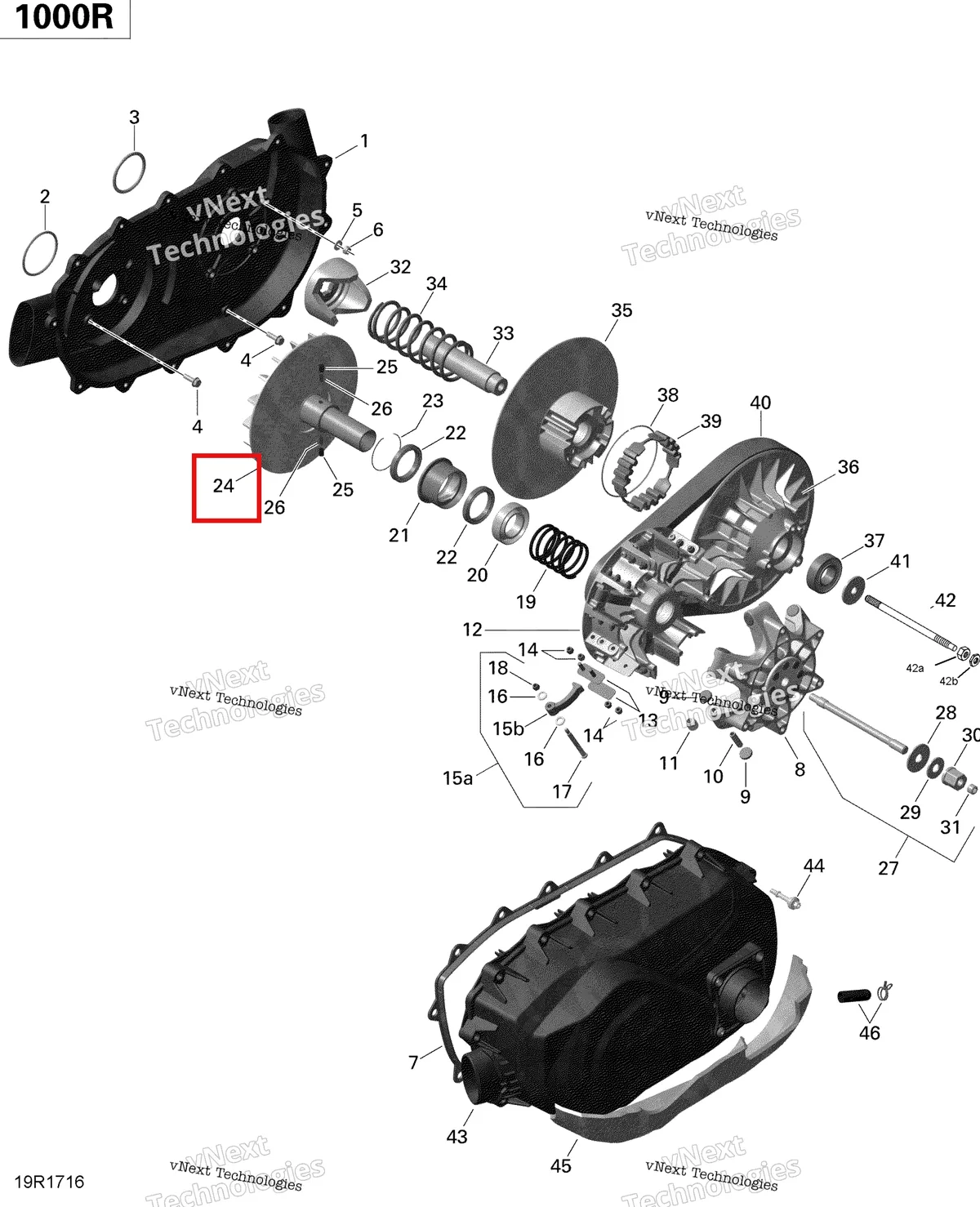 Деталь 420280577 на схеме узла 2020 Can-Am Commander 1000R EFI Transmission - 1000R