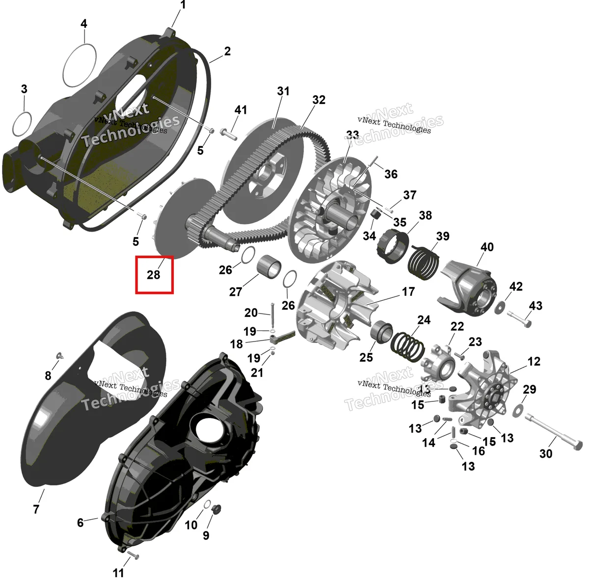 Деталь 420280597 на схеме узла 2026 Can-Am Commander - 1000R EFI - DPS - 6PTB - Compass Green - 60