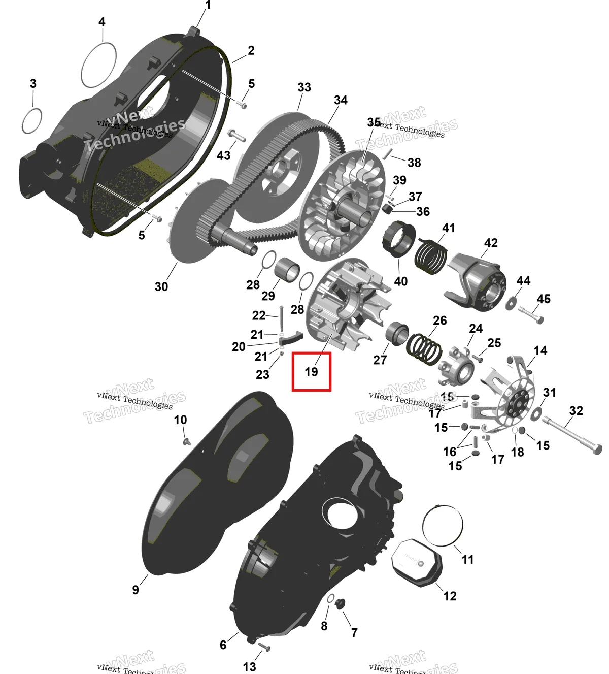 Деталь 420280609 на схеме узла 2026 Can-Am Defender - HD10 - DPS - 8BTF - Compass Green - 64