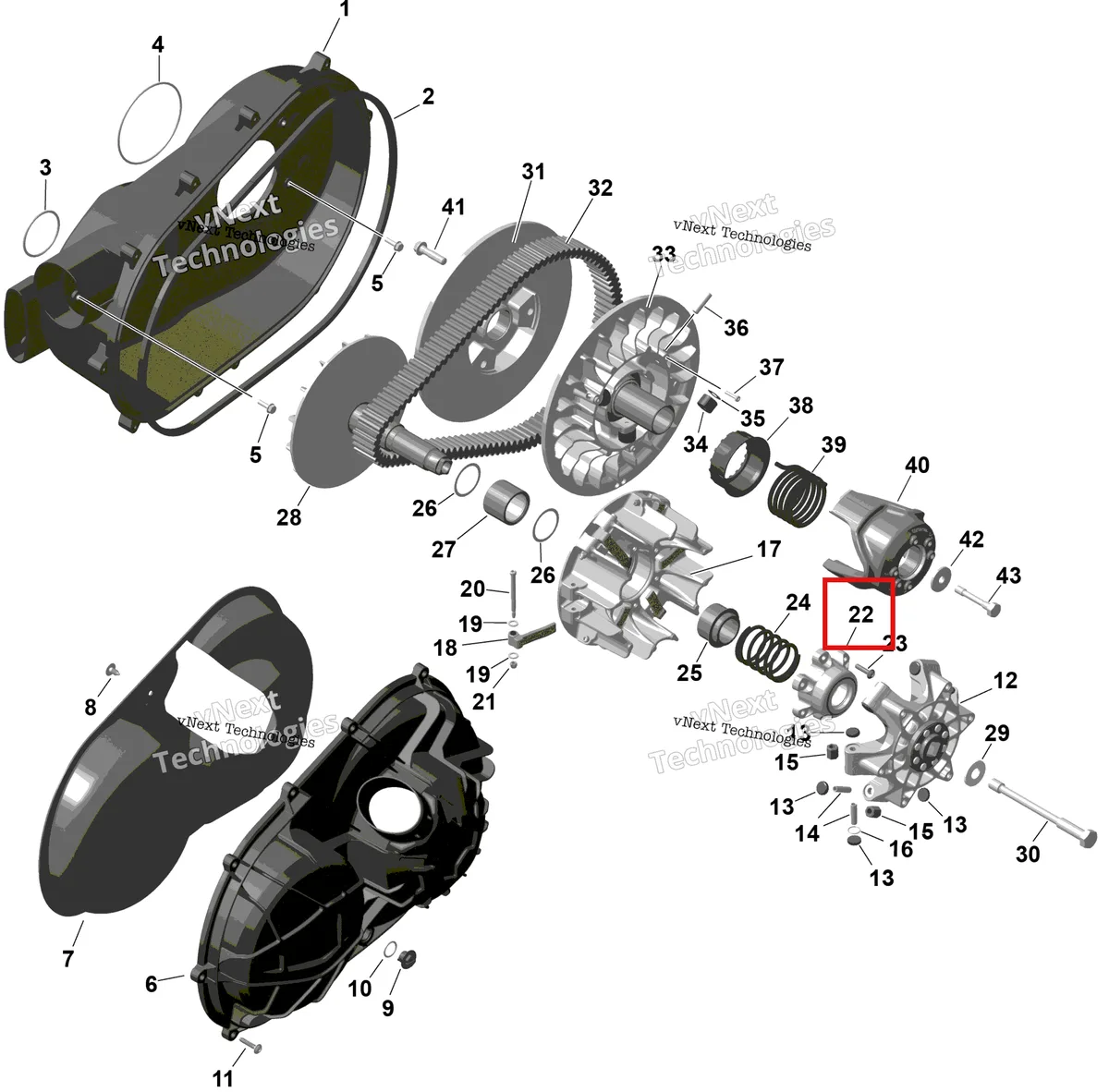 Деталь 420280616 на схеме узла 2026 Can-Am Commander - 1000R EFI - DPS - 6PTB - Compass Green - 60