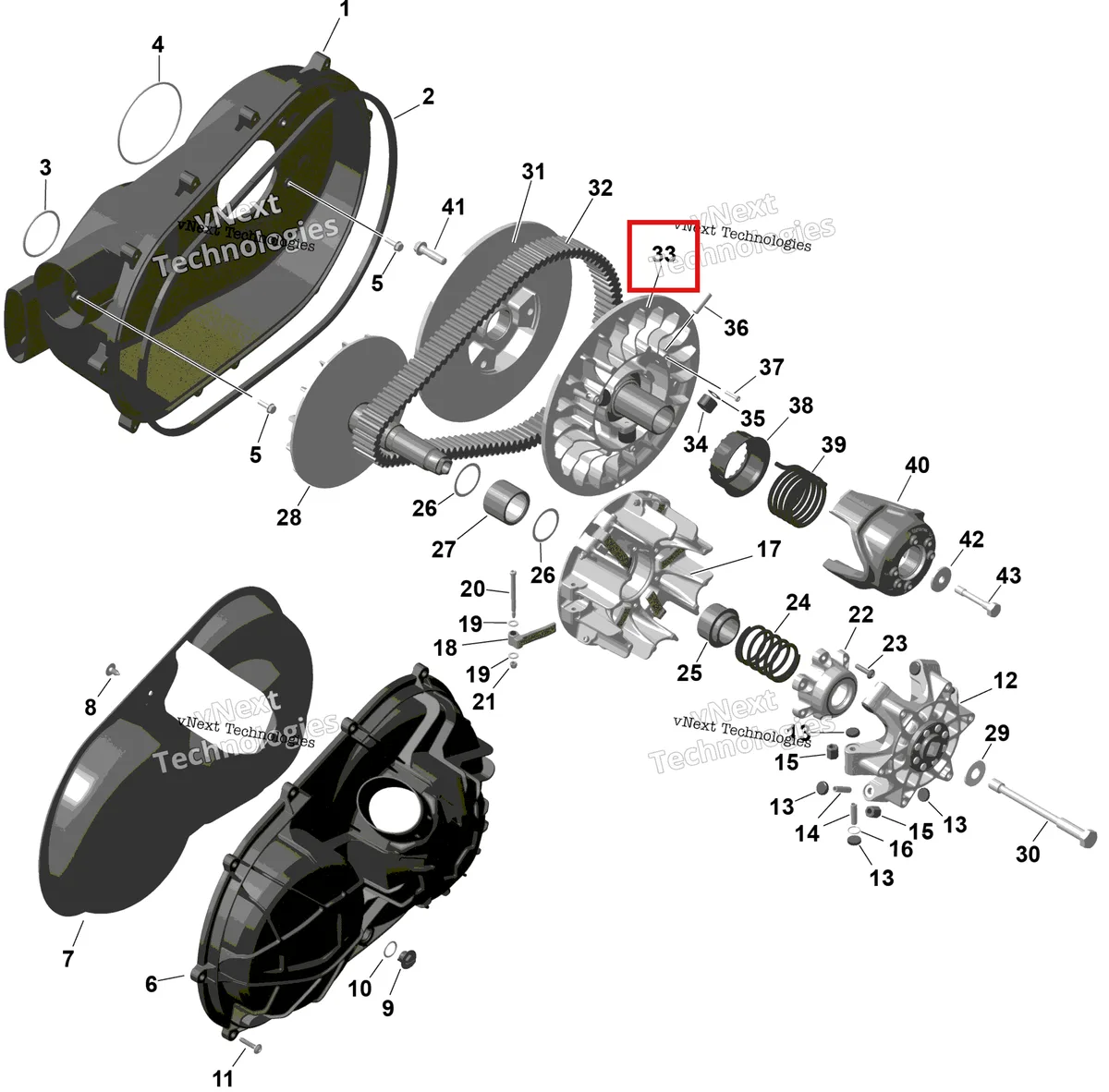 Деталь 420280626 на схеме узла 2026 Can-Am Commander - 1000R EFI - DPS - 6PTB - Compass Green - 60